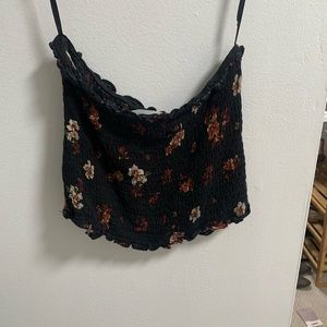 Black Floral Bandeau